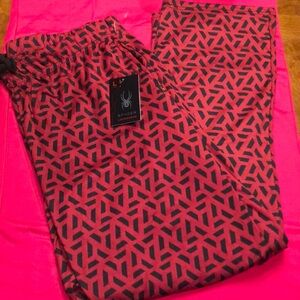 Spyder Men's Red Geometric Pants